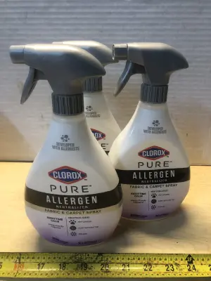 3 bottles 26oz Clorox pure allergen neutralizer