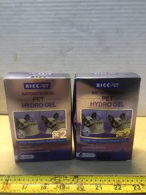 2 boxes 3.4oz Hicc pet antimicrobial pet hydro gel