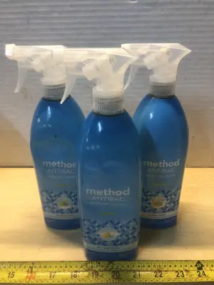 3 bottles 28oz method antibacterial bathroom cleaner