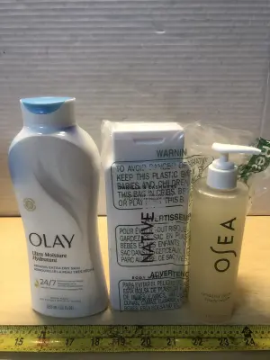 22oz Olay body wash, 18oz Native body wash, 8oz Osea body wash