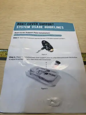Boat cover support system box damaged as is