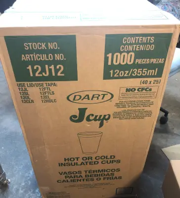 1000pc 12oz hot or cold insulated cups