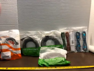 Hdmi cable and 7ct type c charger cables