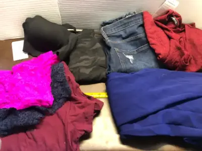 Women’s medium clothes pants, dress suit, dress, bra , panties, tshirt