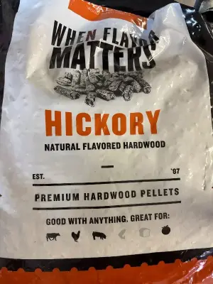 Hickory flavored hardwood pellets