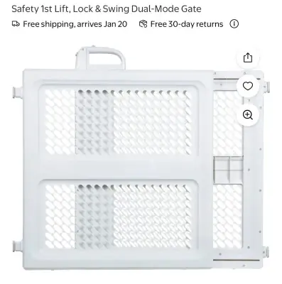 Lift lock and swing baby gate