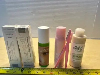 Hair identifier spray, lotion, facial cleanser and professional titanium derma stamp (needing tool) (2)
