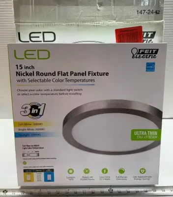 2pk 15” round flat panel light