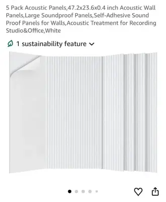 5pk 47.2”x23.6” acoustic panels