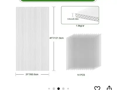 5pk 4’x2’ greenhouse panels