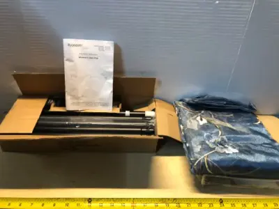 Window curtain rod (16-144”)and shower curtain