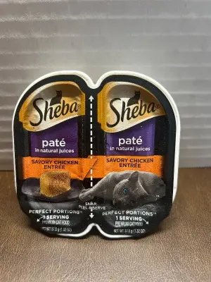 lot sheba wet cat food 2 servings pack