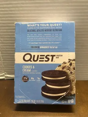 12 pack quest cookies and cream protein bars