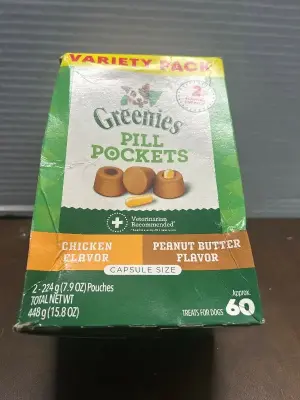 approx. 60 greenies pill pocket dog treats