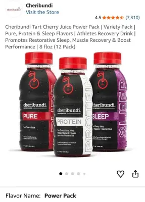 12pk Cheribundi Tart Cherry Juice Power Pack exp:01/26