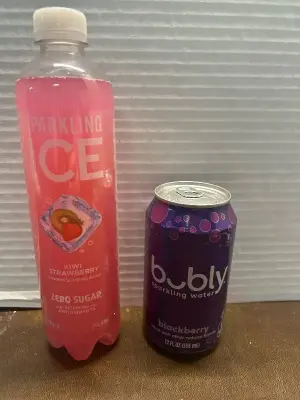lot of bubbly and sparkling ice