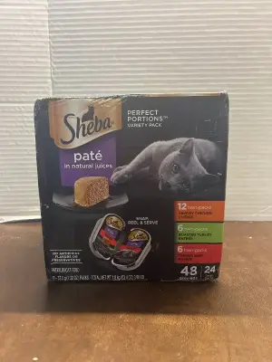 48 servings 24 twin packs sheba cat food
