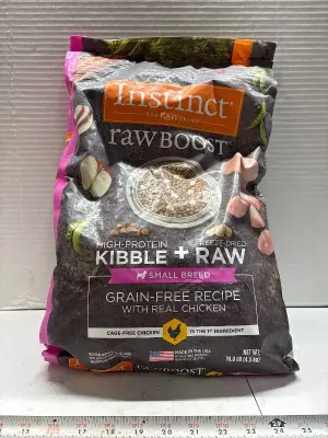 10lb instinct raw brand small breed dog food exp:01/27