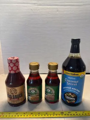 Bbq sauce, cane sugar syrup & soy sauce