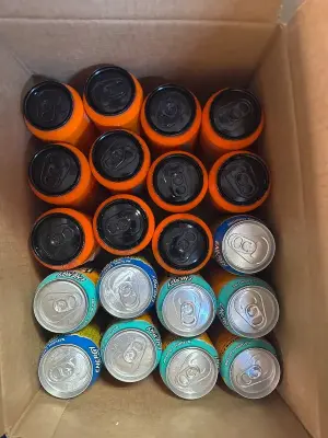 Box of Energy drinks 17-2-27 & 12-26