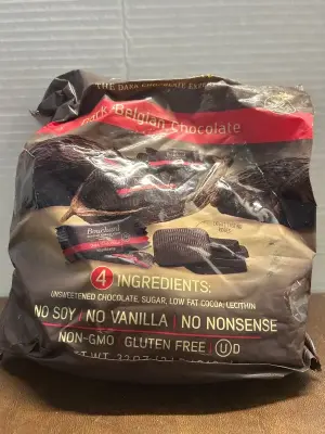 bag of dark belgian chocolate