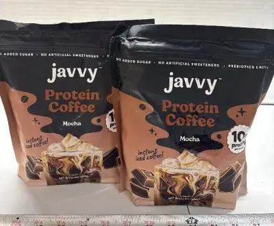 (2) 12.9oz Javvy Protein coffee exp:09/27