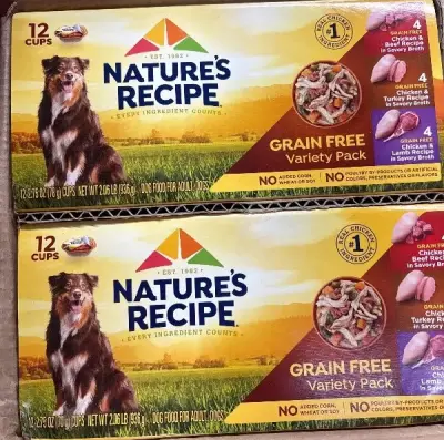 (2)12ct Natures Recipe Grain free wet food