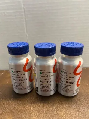 3ct 120 capsules extra strength pain relief 500 mg