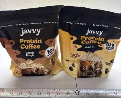 (2) Javvy coffee cookie dough and original coffee exp:08/27