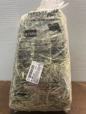 1 60 ounce pack of timothy hay with marigold