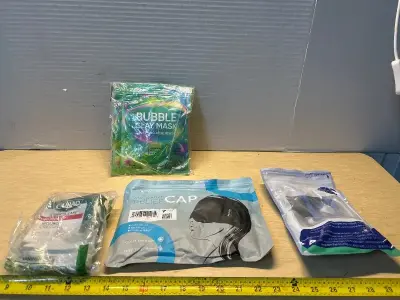 Bubble clay masks , wound dressings, migraine relief cap and oxygen mask