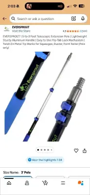 Telescopic extension pole