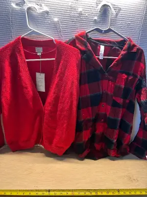 Women’s dresses (2)(M) and long sleeve shirts (2) (M)