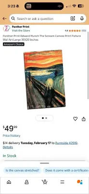 Edward munch the scream canvas print