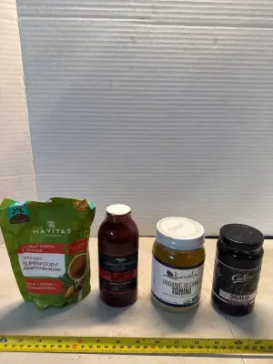 Bourbon stemmed cherries, sesame tahini