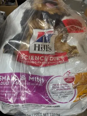 15lb science diet small bread dog food exp:06/27