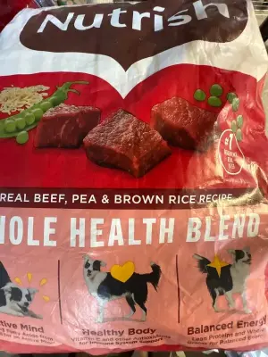 40LB Nutrish whole health blend dog food