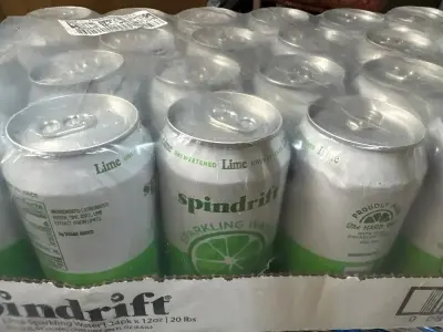 24pk Spindrift lime sparkling water exp:07/26