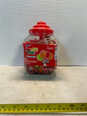 100 pieces bon bon bum gum filled suckers