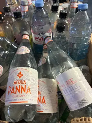 assorted water and sparkling water