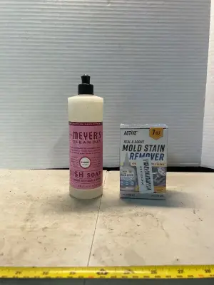 16 fl oz mrs. meyers peony scent dish soap and seal and grout mold stain remover