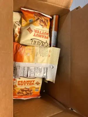 box of peanut butter filled pretzel bites bb 03/06/26