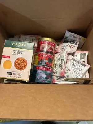 box of assorted tea