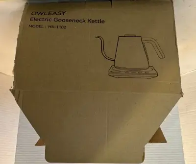 Electric gooseneck kettle black