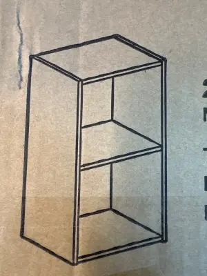 2 tier open shelf bookcase