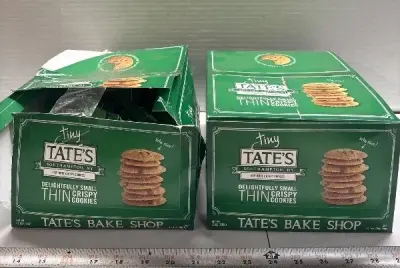 2 boxes of tates chocolate chip cookies exp:05/26