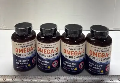 (4) Omega-3 Fish oil 3,600mg exp:08/27