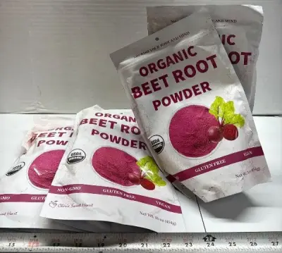 (4) 16oz Organic beet root powder exp:06/27