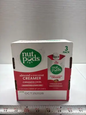3pk Nut Pods almond+coconut creamer exp:10/26