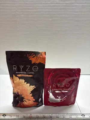 Ryze mushroom coffee and superfood creamer exp:10/26